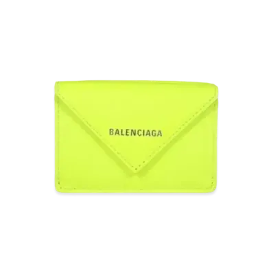 BALENCIAGA Papier Mini Wallet "Yellow"