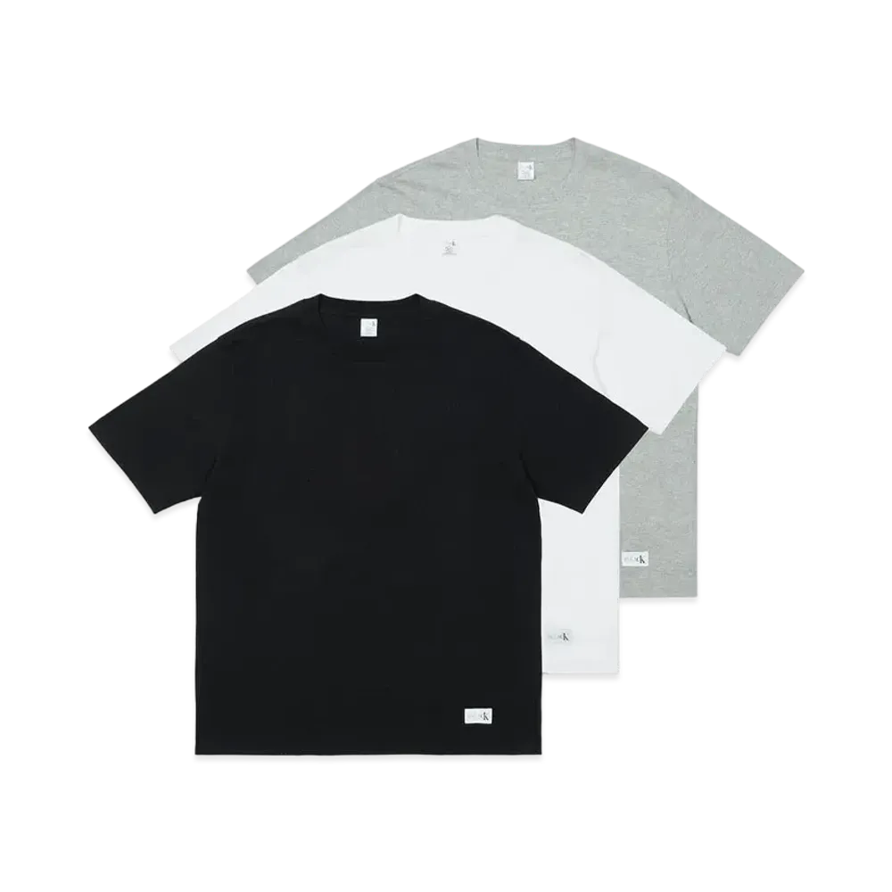 CK1 PALACE SHORT SLEEVE CREW NECK TEE 3PK "Classic White / Light Grey Heather / Black"