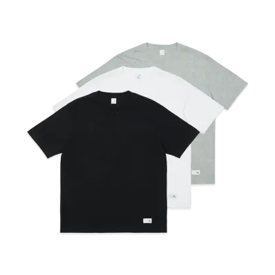 CK1 PALACE SHORT SLEEVE CREW NECK TEE 3PK "Classic White / Light Grey Heather / Black"