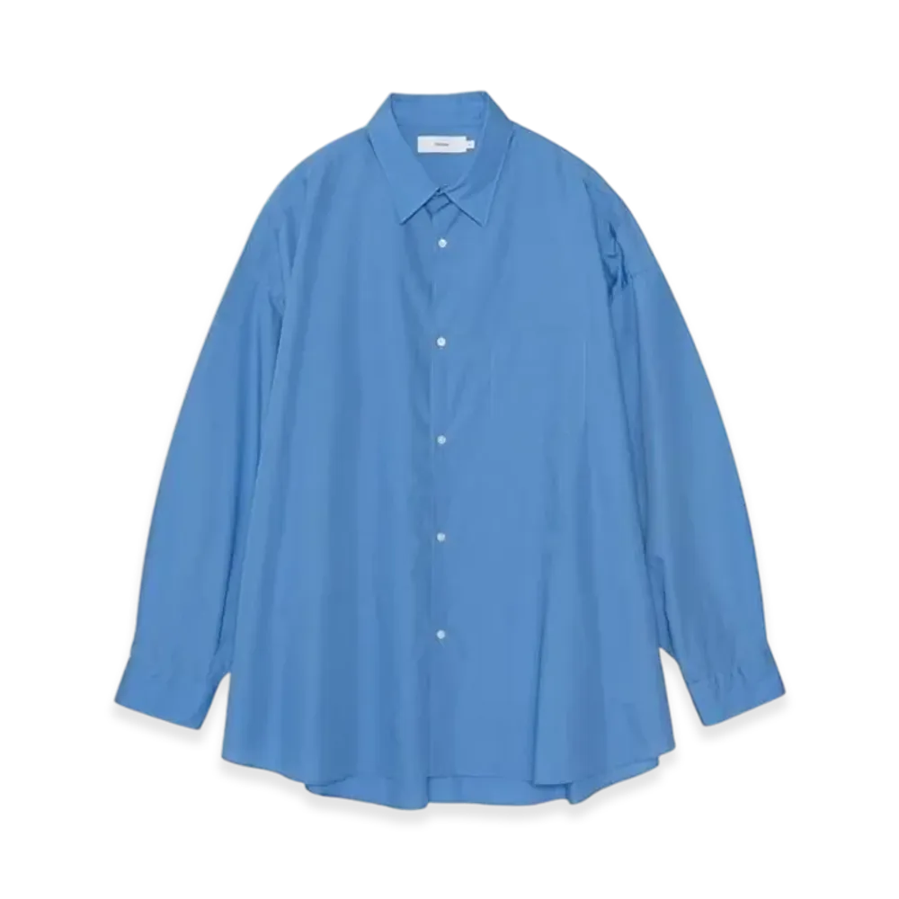 Graphpaper Broad L/S Oversized Regular Collar Shirt "Blue"