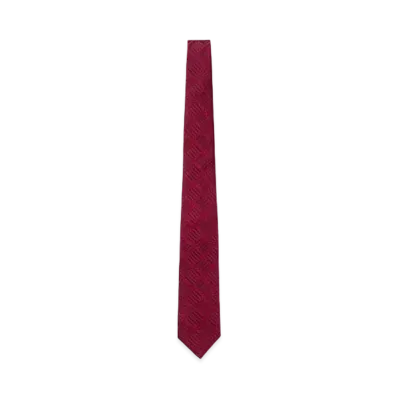 TIGHTBOOTH Checker Plate Tie "Burgundy"