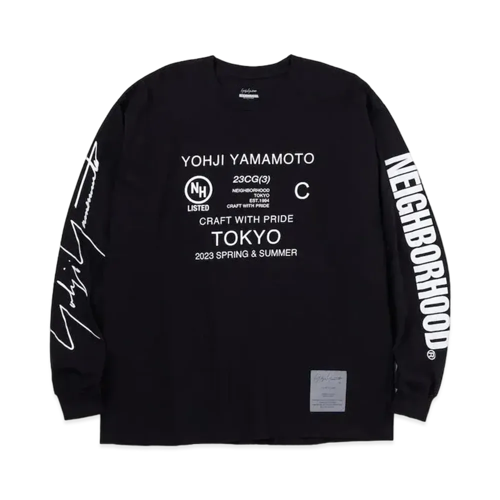 NEIGHBORHOOD x Yohji Yamamoto POUR HOMME TN . Crewneck LS . CO "Black"