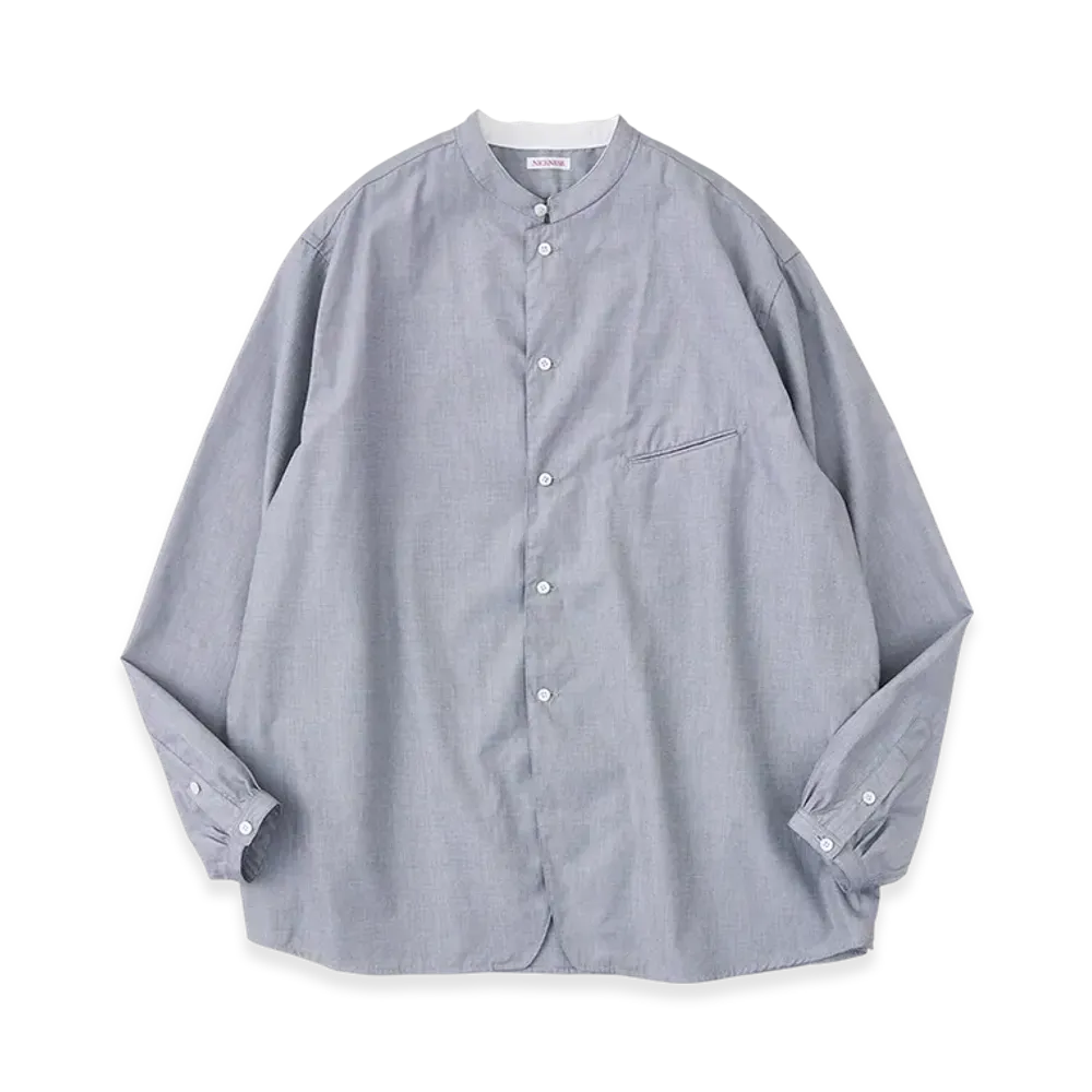 NICENESS C.Chad End-On-End Chambray Shirt Jacket "Gra"