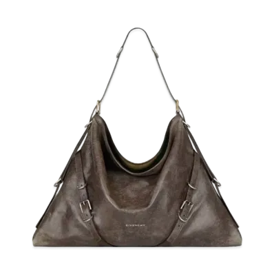 GIVENCHY Large Voyou Bag In Aged Leather "Walnut Brown"