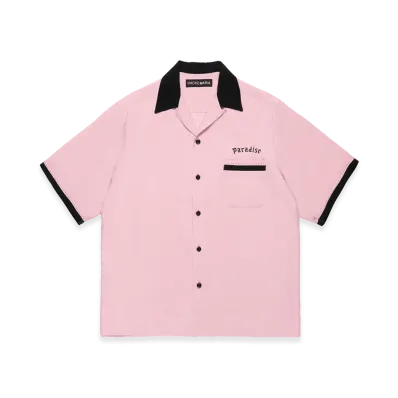 WACKO MARIA 50's Open Collar Shirt "Pink"