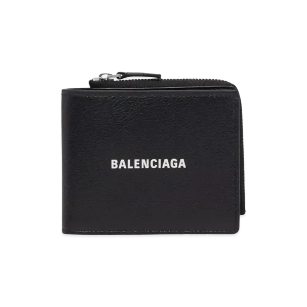 BALENCIAGA Cash Folded Squared Card Holder "Black"