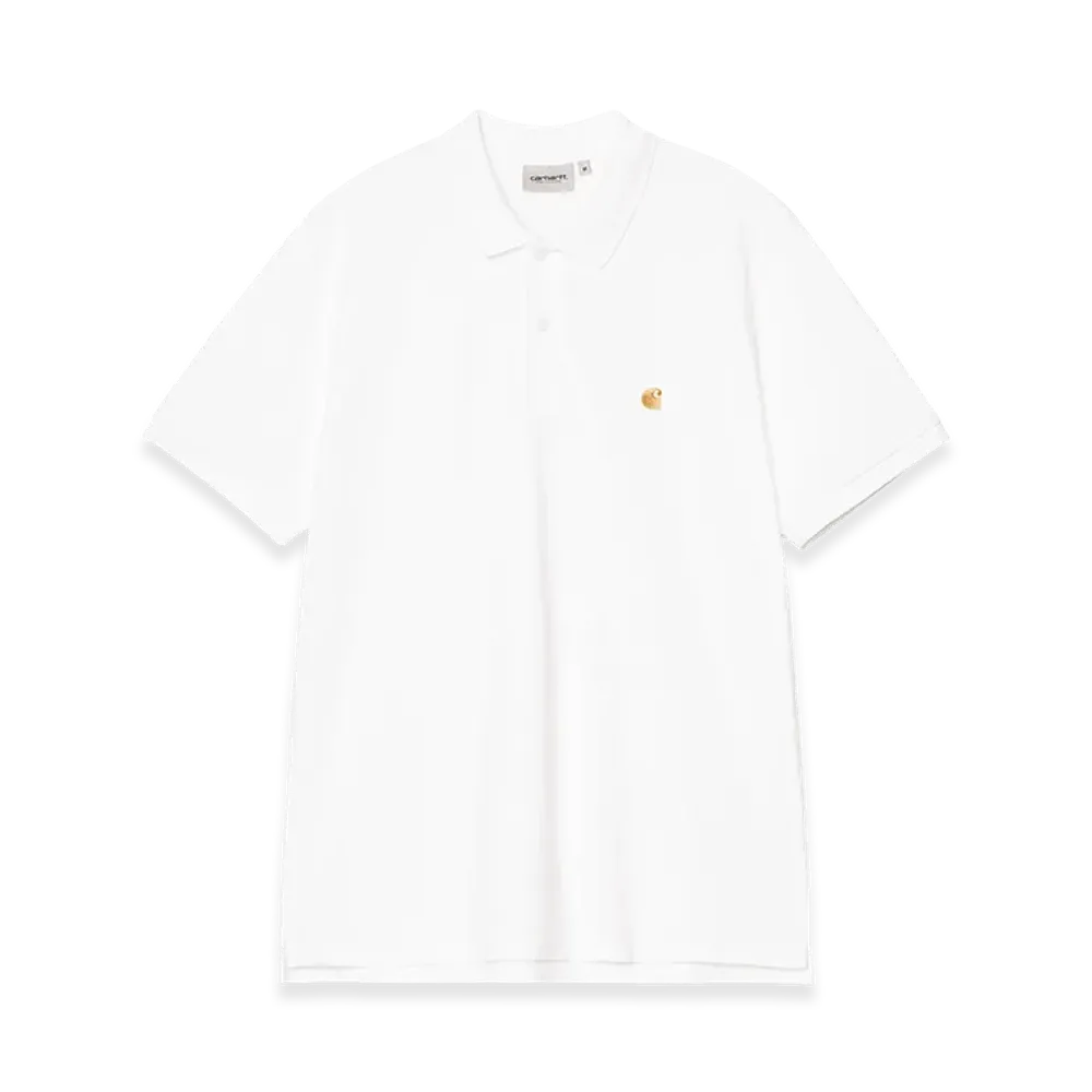 Carhartt WIP S/S Chase Pique Polo "White/Gold"