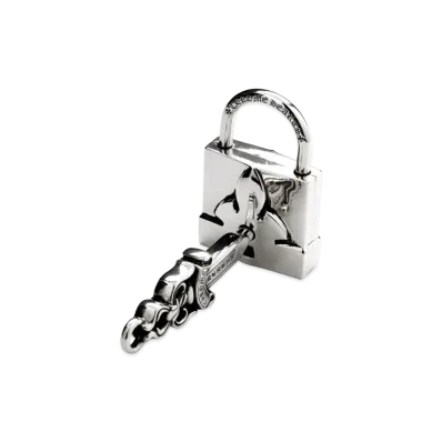 Chrome Hearts Padlock Fleur Knee Charm "Silver"