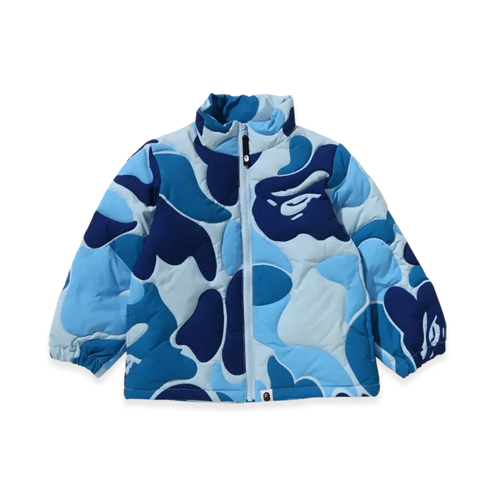 A BATHING APE Junior ABC Camo Stitching Down Jacket "Blue"