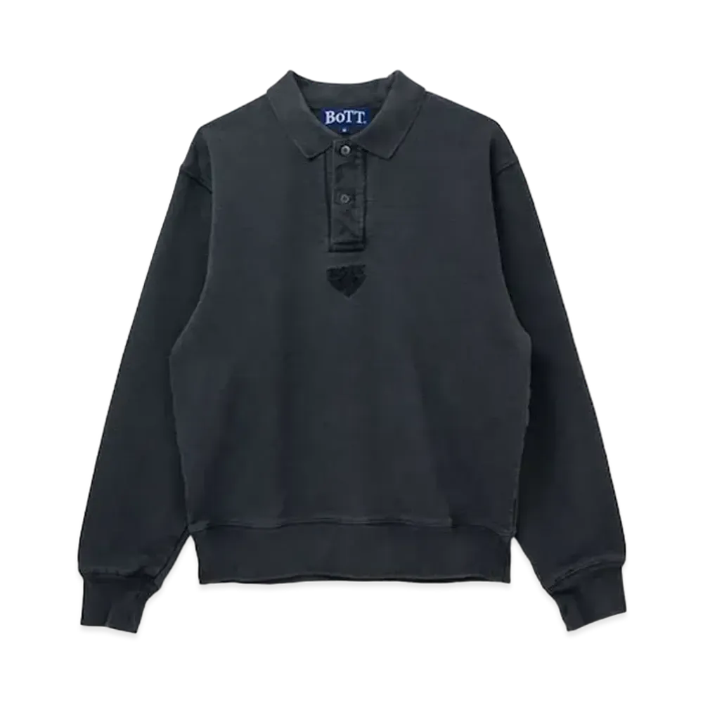 BoTT Pigment Dye Sweat Polo "Black"