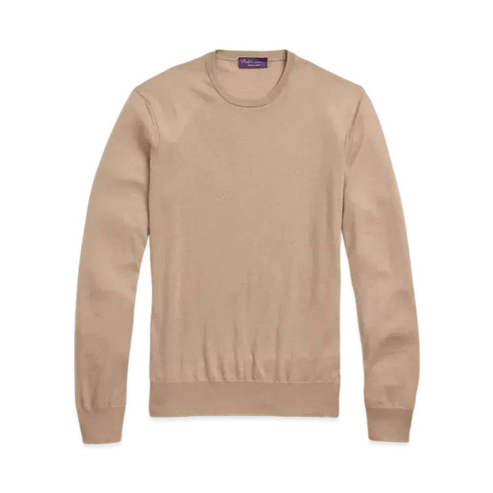 Ralph Lauren Purple Label Cashmere Crew Neck Sweater "Brown"
