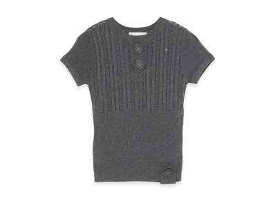 ANDMARY Women's Brenda Button Knit Tops "Gray"