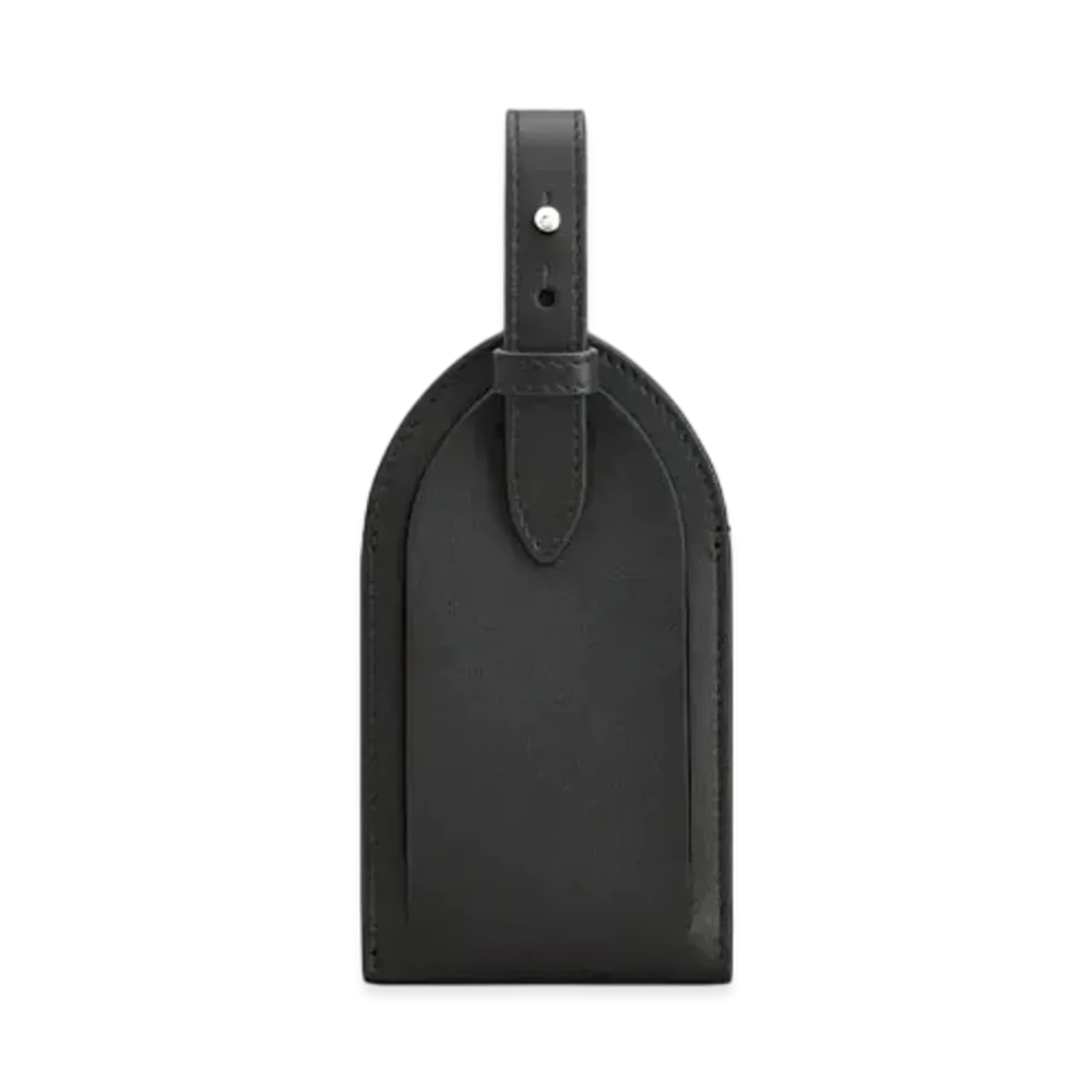 TOD'S Address Tag in Leather "Black"