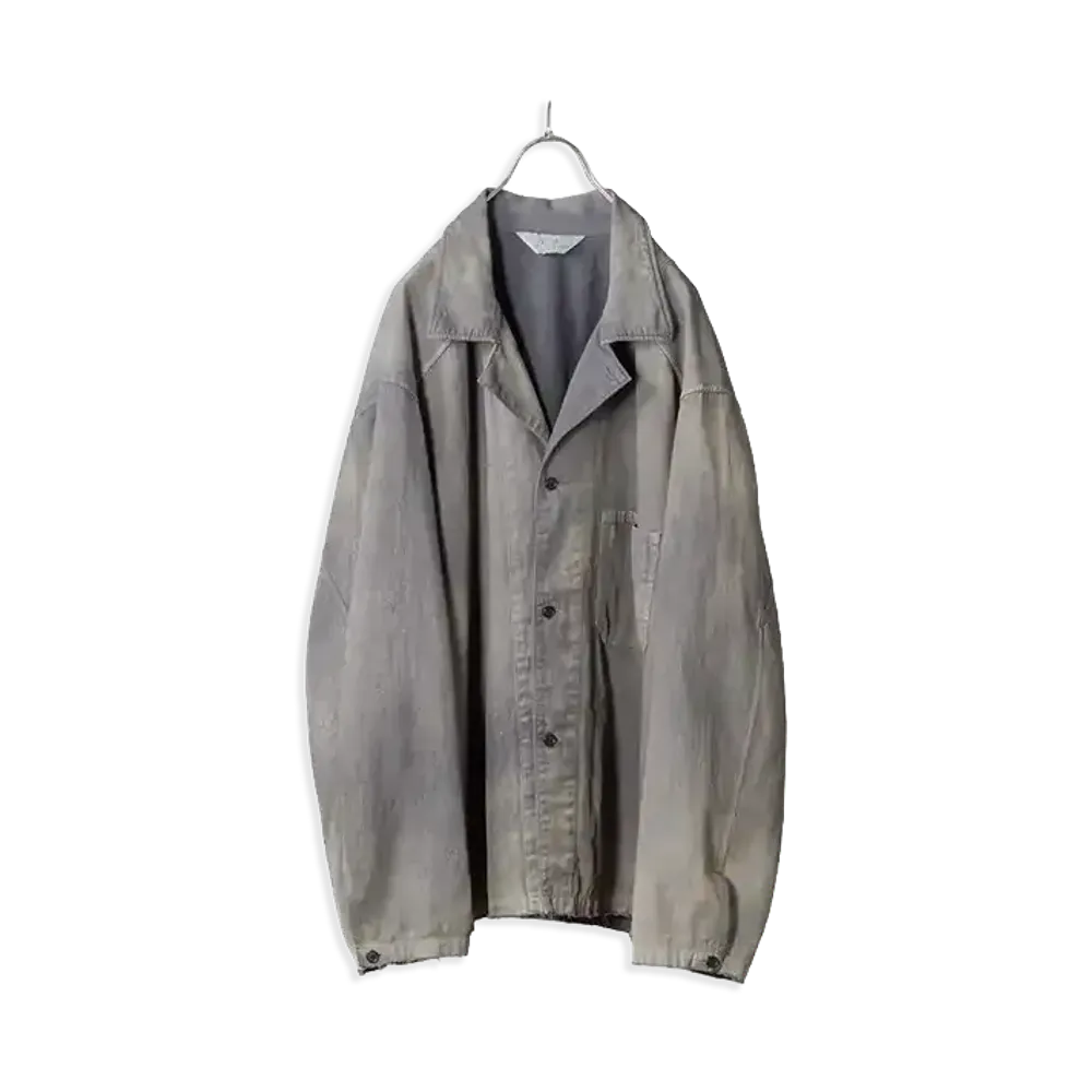 ANCELLM Faded L/C Work Shirt "Blue"