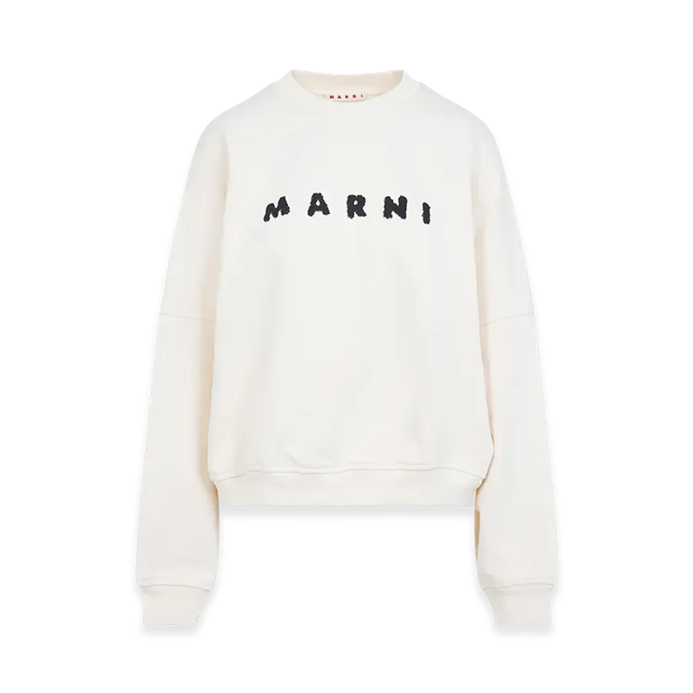 MARNI Women's Logo Print Sweatshirt "Ivory"