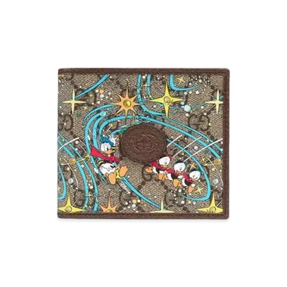 GUCCI x Disney Donald Duck GG Supreme Bi-fold Wallet