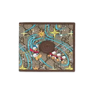 GUCCI x Disney Donald Duck GG Supreme Bi-fold Wallet