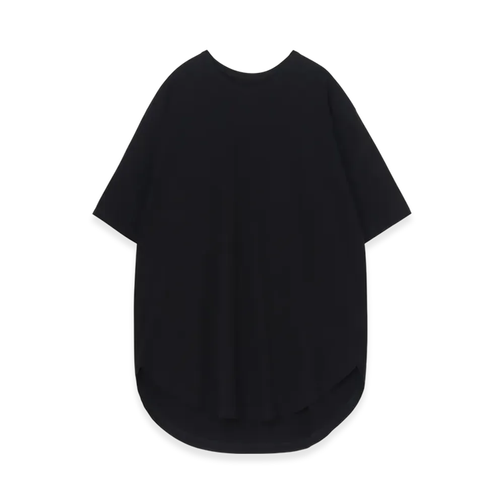 Ground Y Cotton Jersey Hem Round Jumbo T-Shirt Short Sleeves "Black"