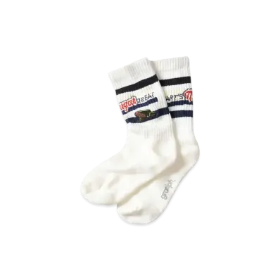 graniph x Stranger Things Dirt Middle Socks "White"