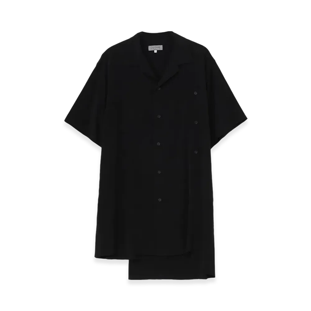 Yohji Yamamoto POUR HOMME Ta Tuxedo Layered Short Sleeve Blouse "Black"