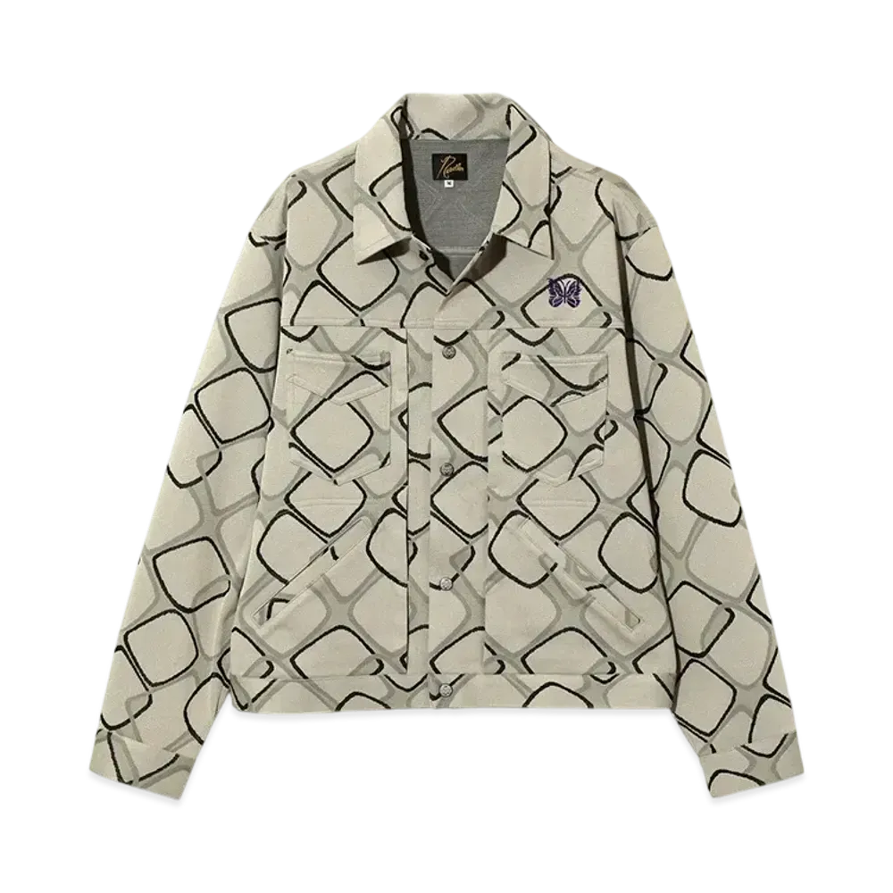 NEEDLES Penny Jean Jacket - Poly Jacquard "Beige"