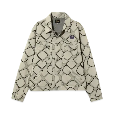 NEEDLES Penny Jean Jacket - Poly Jacquard "Beige"