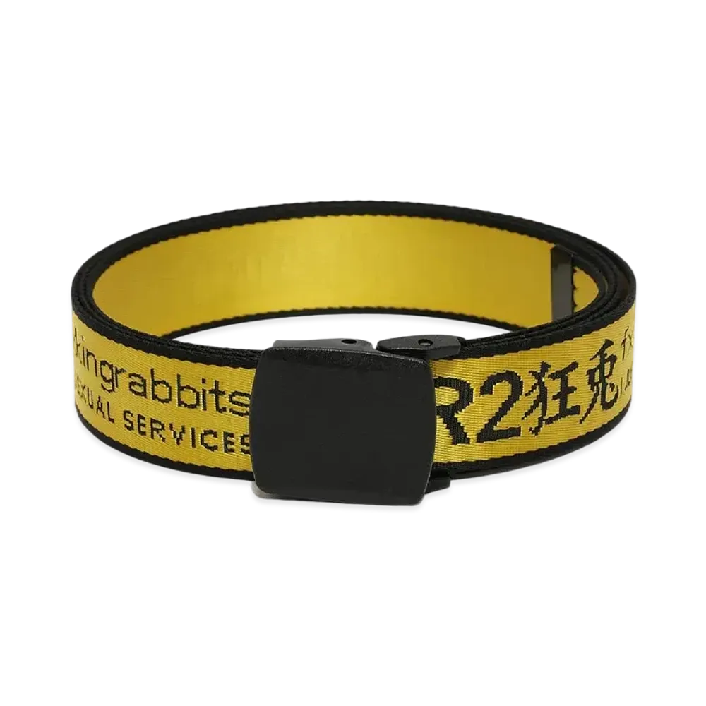 FR2 LOGO ICON Embroidery Long Belt "Yellow"
