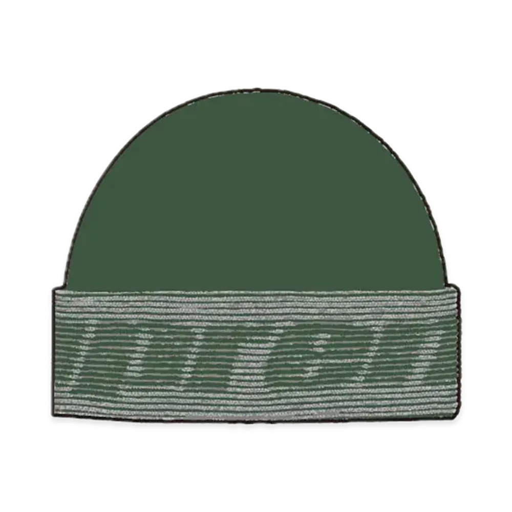 Supreme Reflective Jacquard Beanie "Dark Green"