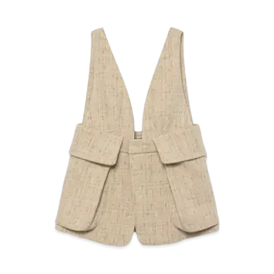 FUMIKA UCHIDA Splashed Pattern Bralette Top "Oatmeal"