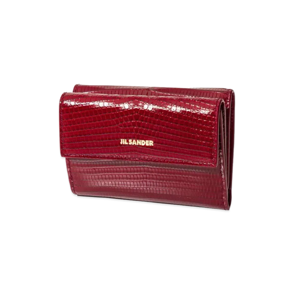 Jil Sander Women's Baby Wallet "Deep Cherry"