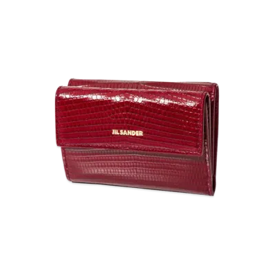 Jil Sander Women's Baby Wallet "Deep Cherry"