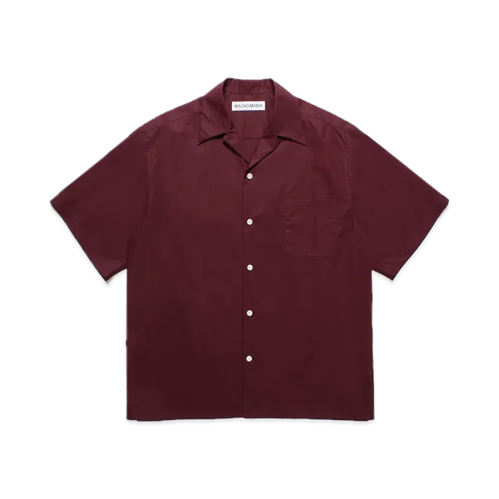 WACKO MARIA x Soktas Open Collar Shirt "Burgundy"