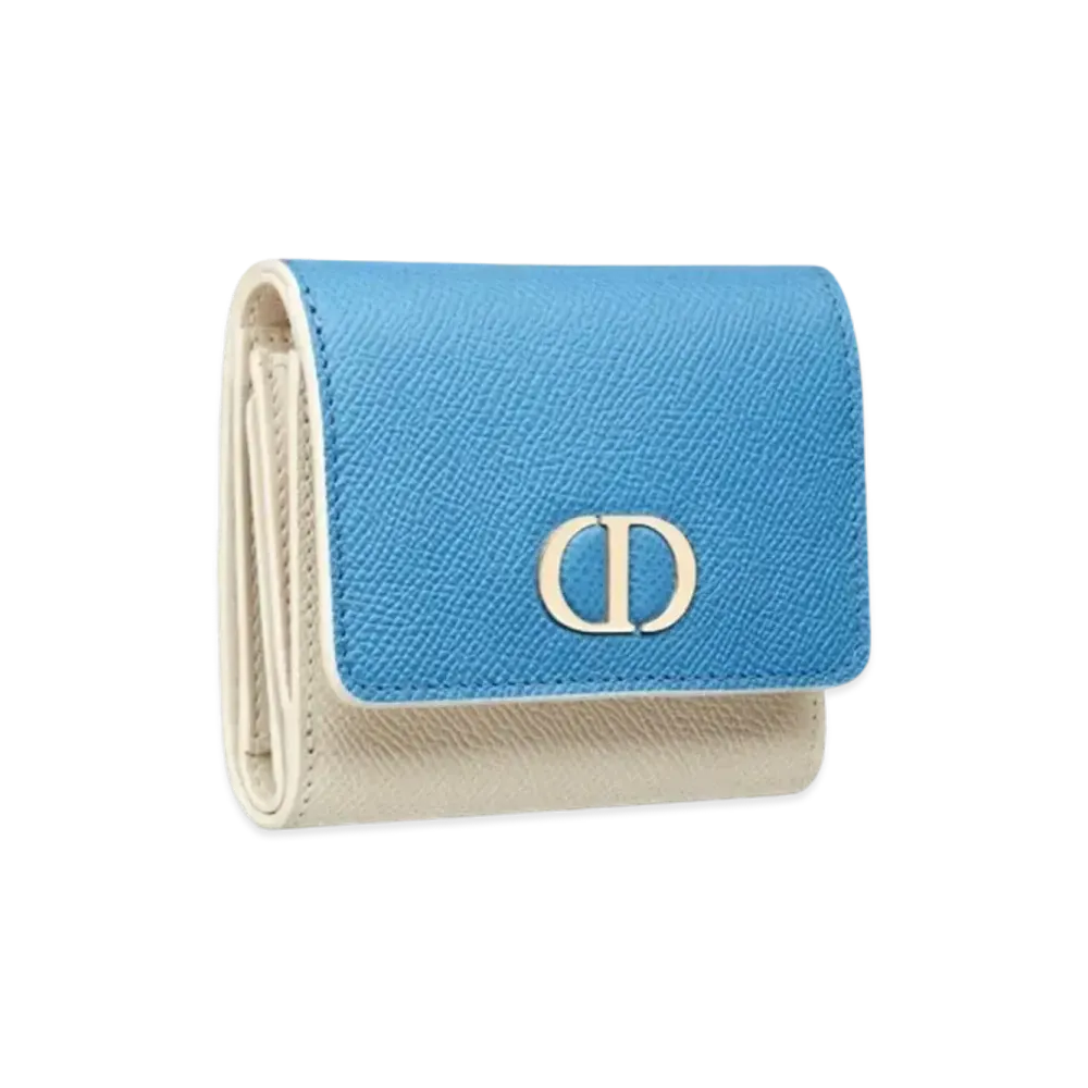 Dior 30 Montaigne Rotas Wallet Calfskin "Blue"