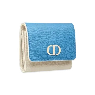 Dior 30 Montaigne Rotas Wallet Calfskin "Blue"