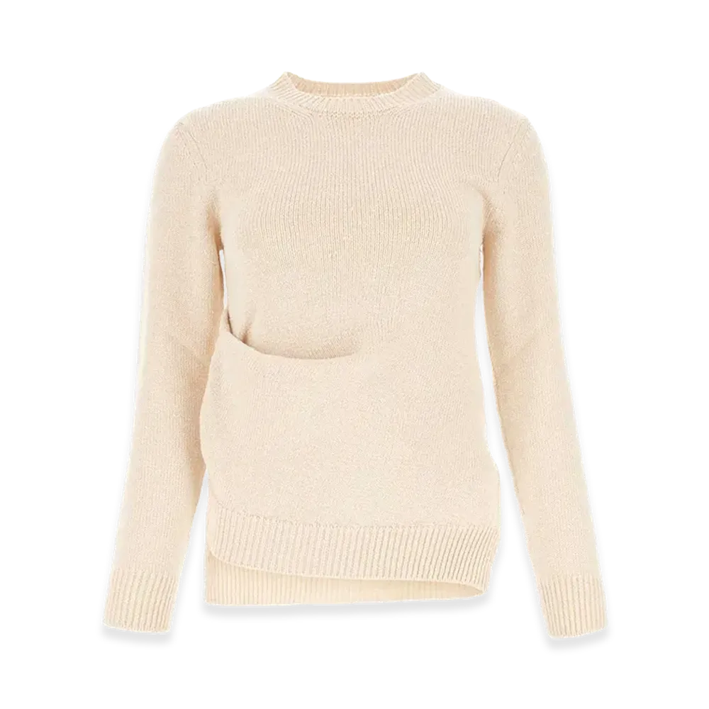 Jil Sander Women's Cotton Blend Sweater "Ivory"