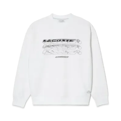 LACOSTE Tech Sweat Crew Neck Pullover "White"