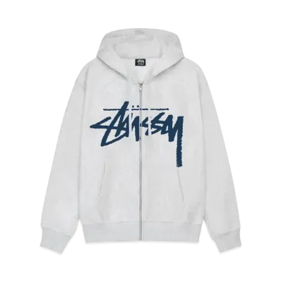 Stussy Stock Zip Hoodie "Ash Heather"