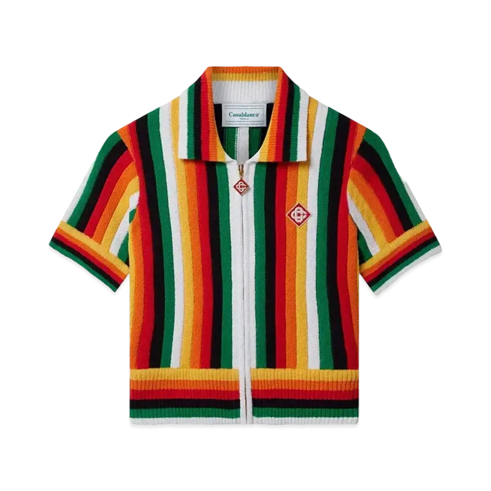 Casablanca Striped Towelling Top "Multi"