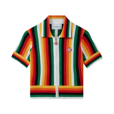 Casablanca Striped Towelling Top "Multi"