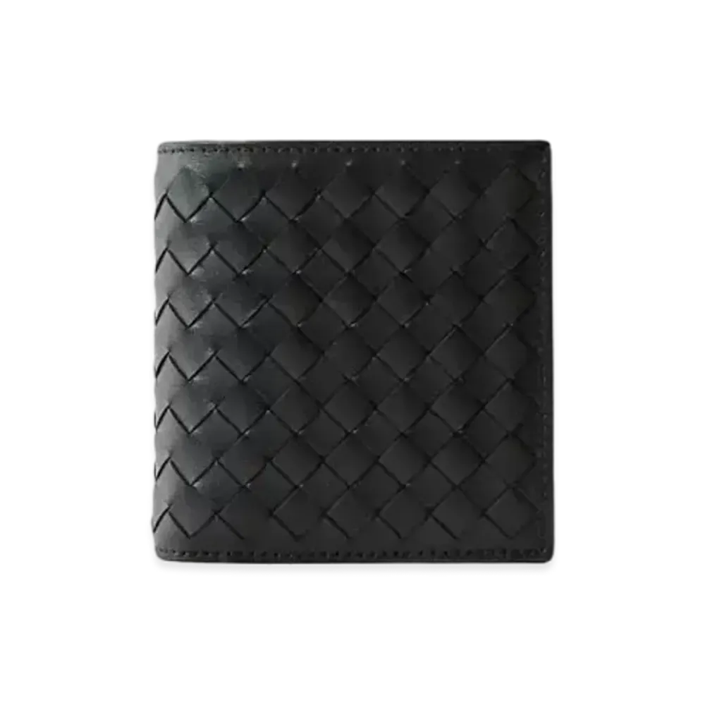 Bottega Veneta Intrecciato Calfskin Bifold Continental Wallet "Black"