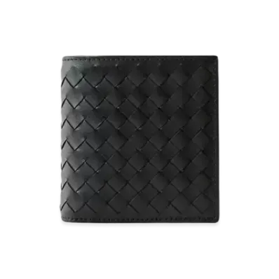 Bottega Veneta Intrecciato Calfskin Bifold Continental Wallet "Black"