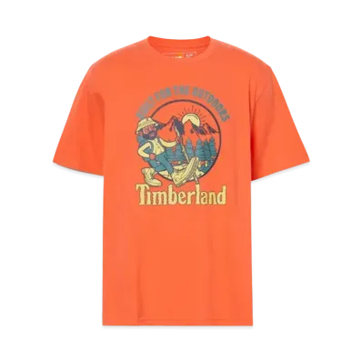 Timberland Allgender Short Sleeve Hike Out Graphic Tee "Coral"