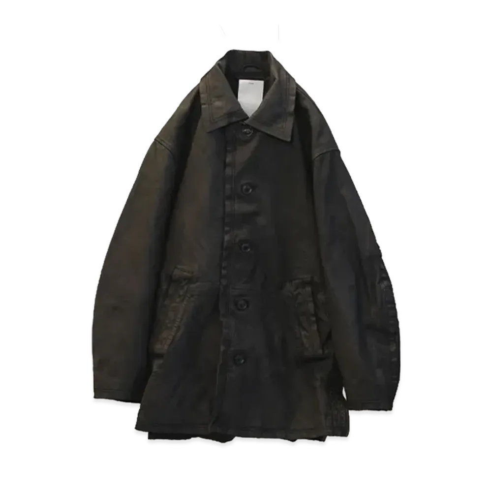 YOKE x ANCELLM Cut Off Half Coat "Dark Brown"
