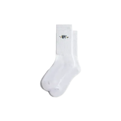 Kith Floral Script K Socks "White"