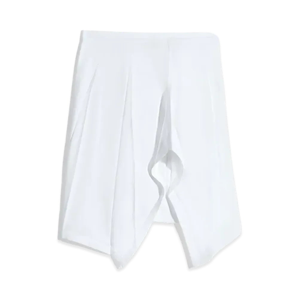 LEMAIRE Women's Poly-Viscose Twill Creased Scarf Skirt "Chalk"