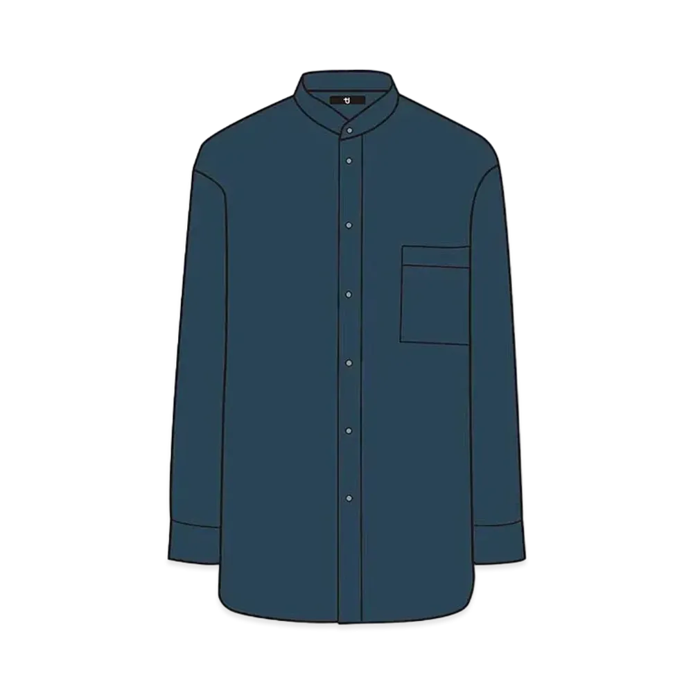 UNIQLO +J Supima Cotton Over Size Stand Color Shirt 446430 "Blue"