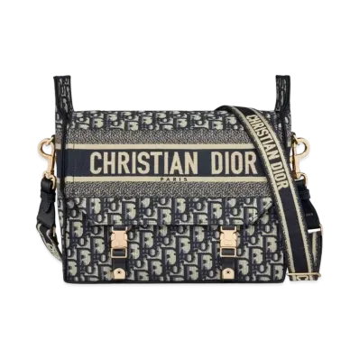 Dior Diorcamp Medium Bag Dior Oblique Embroidery "Blue"