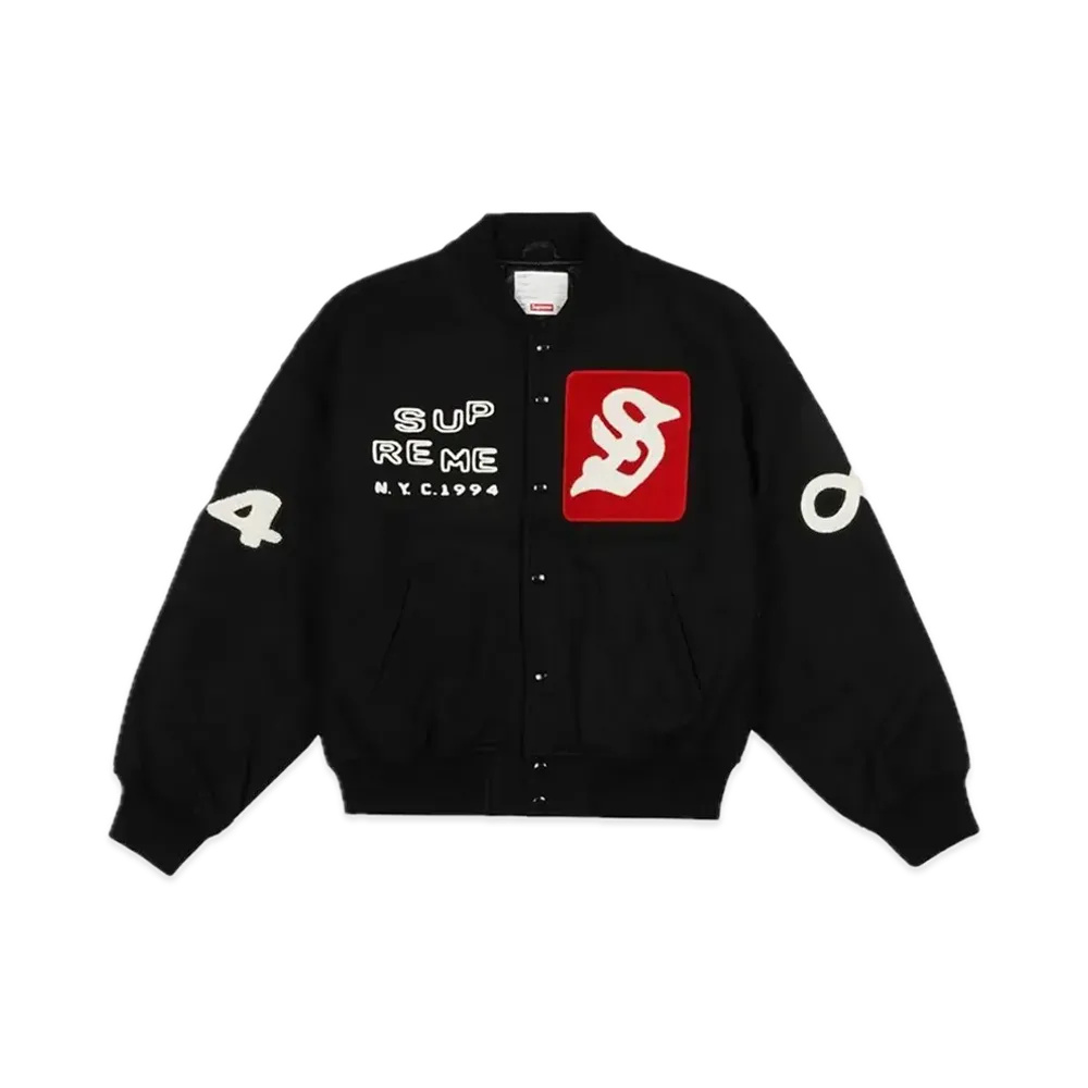 Supreme Tourist Varsity Jacket "Black"