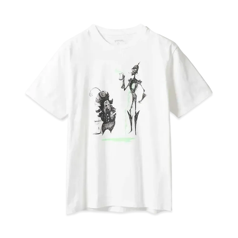graniph x Tim Burton's Corpse Bride Cheers T-Shirt "White"