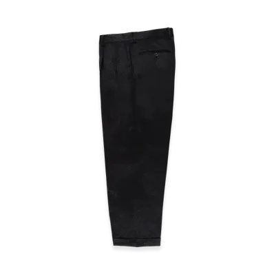 WACKO MARIA x Dormeuil Glitter Pleated Trousers (Type-1,2,Double) "Black/Silver"